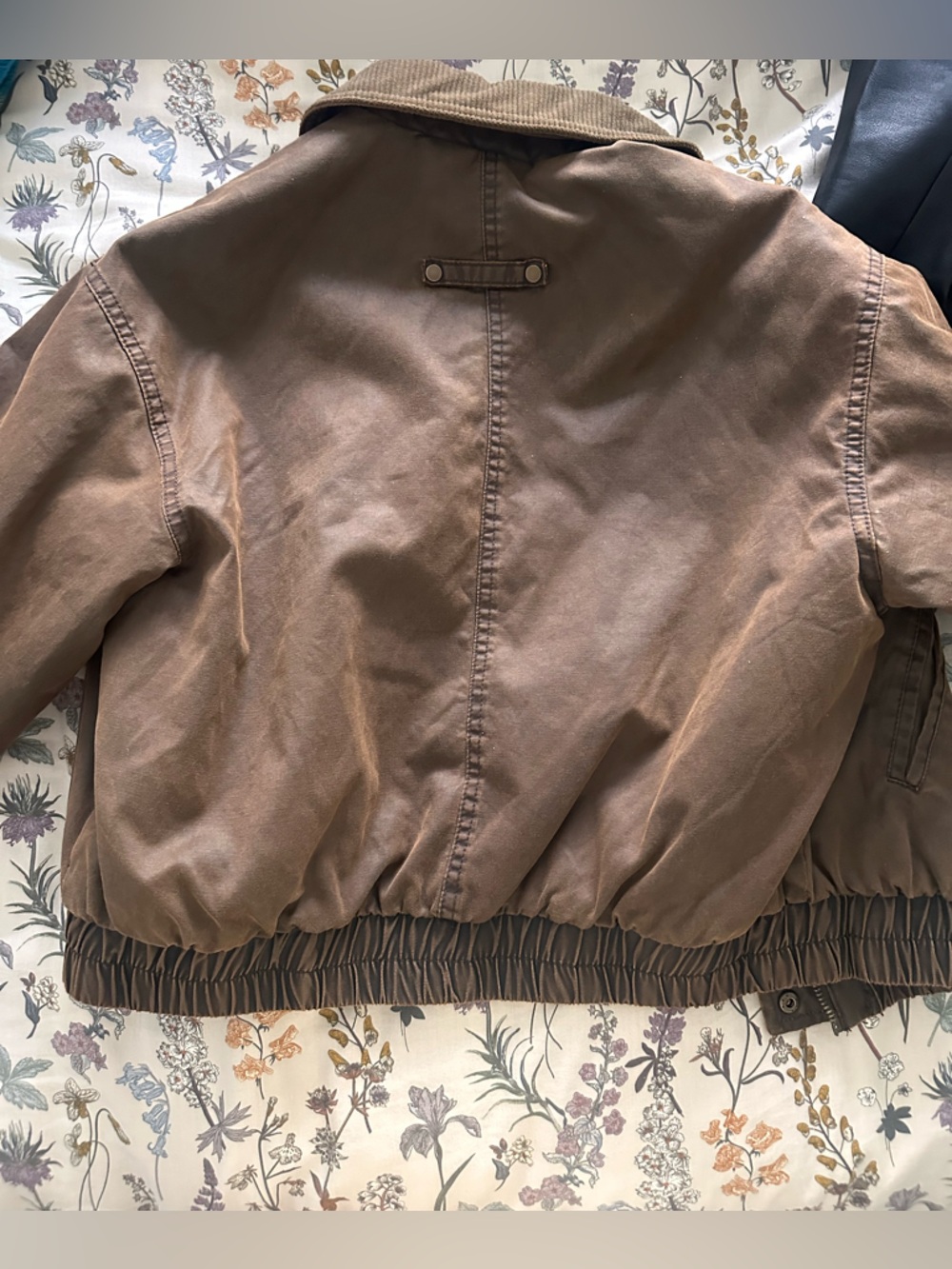Zara Brown Corduroy-Collar Bomber Jacket - Picture 2 of 4